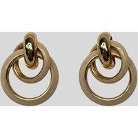 Pink Twisted Double Hoop Earrings