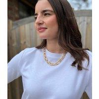 Matt Golden Chunky Chain Link Necklace