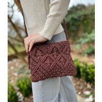Brown Cross Body Crochet Bag