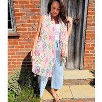 Ikat Print Boho Tasselled Edge Scarf