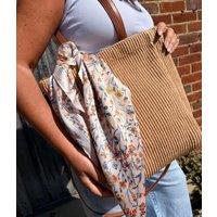 Cream Meadow Bloom Print Square Scarf