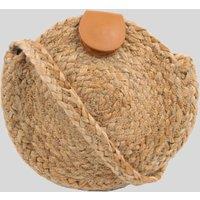 Palma Jute Round Crossbody Bag