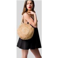 Azure Raffia Crossbody Bag