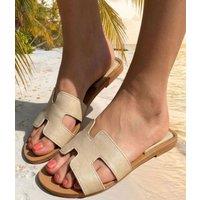 Nude Cut Out Sliders Size 6