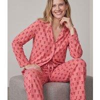 Pink Bow Print Designer Tencel Pyjamas Size 8