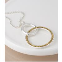 POM Silver Plated Double loop Necklace