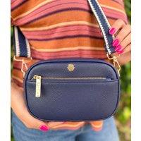 POM Navy Vegan Leather Camera Bag