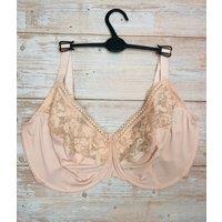 Pink Lace Trim Minimiser Bra Size 34C