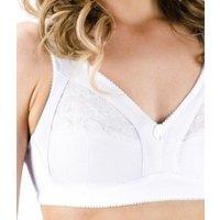 White Lace Detail Non Wired Bra Size 36DD