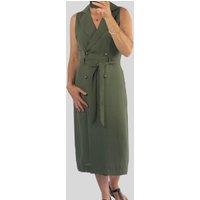 Khaki Shirt Midi Dress Size 6