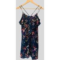 Navy Floral Shift Dress 6 8 Size 6