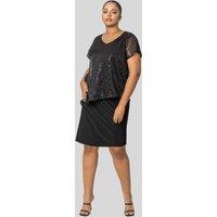 Curve Asymmetric Shimmer Overlay Dress 30/32 Size 30/32