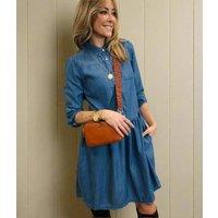 Brakeburn Relaxed Fit Denim Shirt Dress Size 8