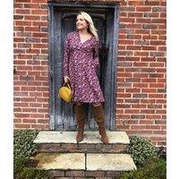 Brakeburn Mixed Berry Floral Wrap Dress Size 12