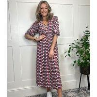Geometric Midi Dress Size 8