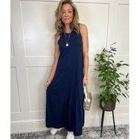 Navy Column Midi Dress Size 14