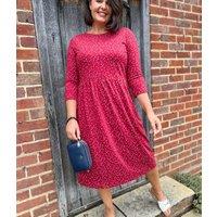Ex Seasalt Red Dot Guelder Rose Dress Size 10