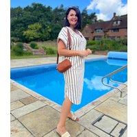 Striped Cotton Shift Dress Size 14/16