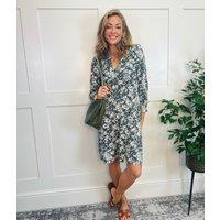 Green & Cream Clemence Dress Size 6