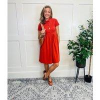 Ex Seasalt Burnt Orange Jersey Wood Rush Dress Size 26/28