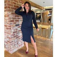 Black Long Sleeve Wrap Dress Size 20