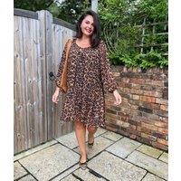 Leopard Print Willow Tiered Dress Size 10