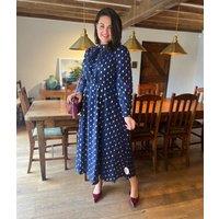 Olivia Navy Foil Print Dress Size 10/12