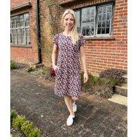 Navy Bloom Florida Cotton Jersey Dress Size 10