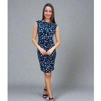 Navy Printed Sleeveless Dress Size 18