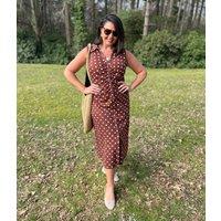 Paris Spot Sleeveless Midi Dress Size 8/10
