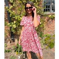 Pink Print Cotton Jersey Sundress Size 14P