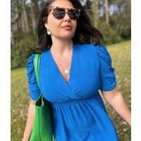 Blue Emily Midi Dress Size 14