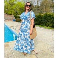 Blue Raya Tropical Print Sundress Size 16/18