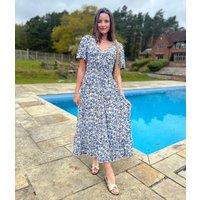 Lottie Flower Print Midi Dress Size 12/14