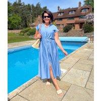 Blue Abbie Midi Dress Size One Size