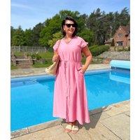 Pink Abbie Midi Dress Size One Size