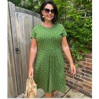 Ex Seasalt Green April Polka Dot Dress Size 10