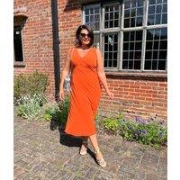Orange Brionie Midi Dress Size 12