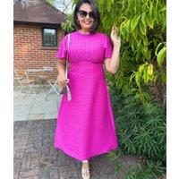 Pink Ripple Kate Midi Dress Size 18