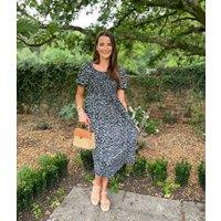 Grey Animal Print Eliza Dress Size 8