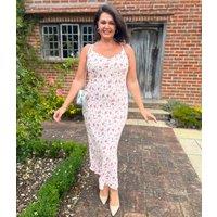 Ditsy Satin Midi Dress Size 16