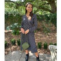 Brakeburn Navy Annie Wrap Dress Size 10