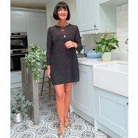 Leopard Print Chiffon Shift Dress Size 12/14