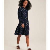 Eva Navy Printed Shirt Dress Size 14