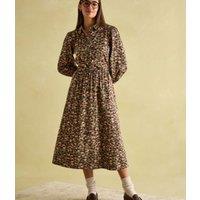 Khaki Leopard Jersey Shirt Dress Size 26