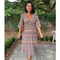 Brown Naples Midaxi Dress Size 18/20