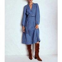 Denim Ros Panelled Midi Dress Size 10P