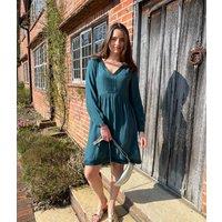 Teal Penelope Satin Dress Size 14