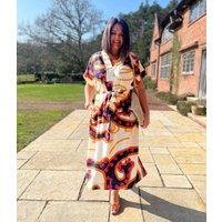 Marianne Linen Blend Midi Dress Size 10P