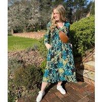 Megan Printed Long Sleeve Jersey Dress Size 24